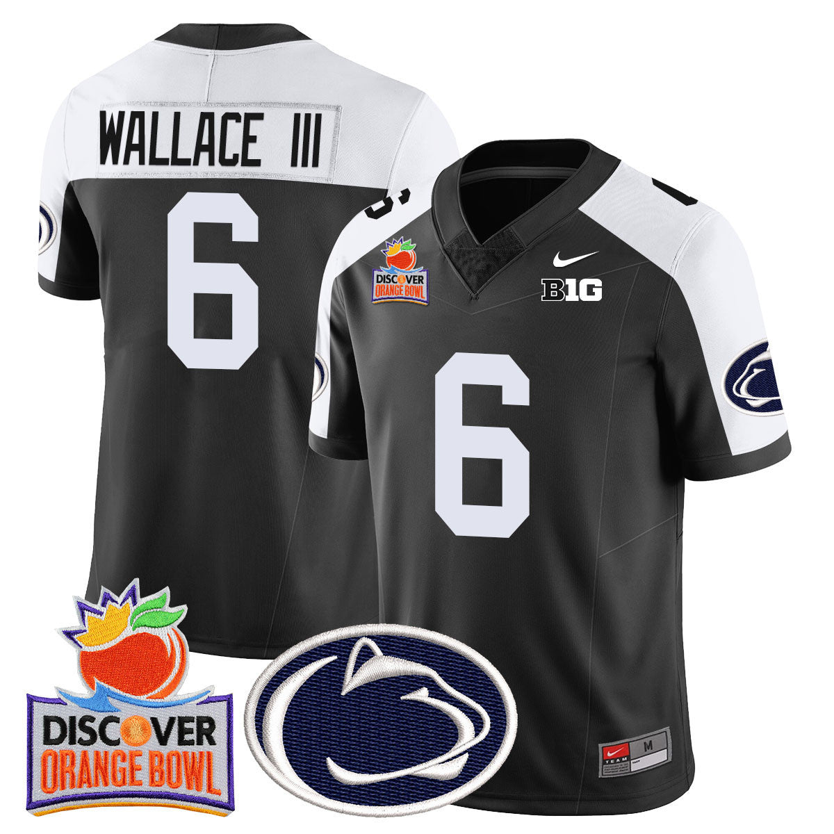 Men's Penn State Nittany Lions 2024 Orange Bowl Jersey N1 - All Stitched