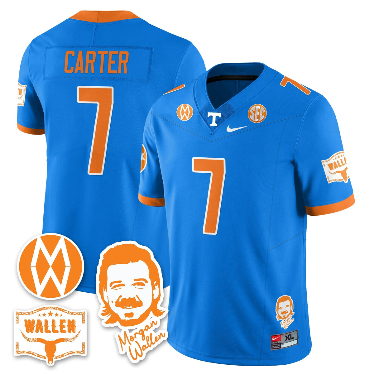 Men's Tennessee Volunteers Morgan Wallen 2025 Jersey - All Stitched