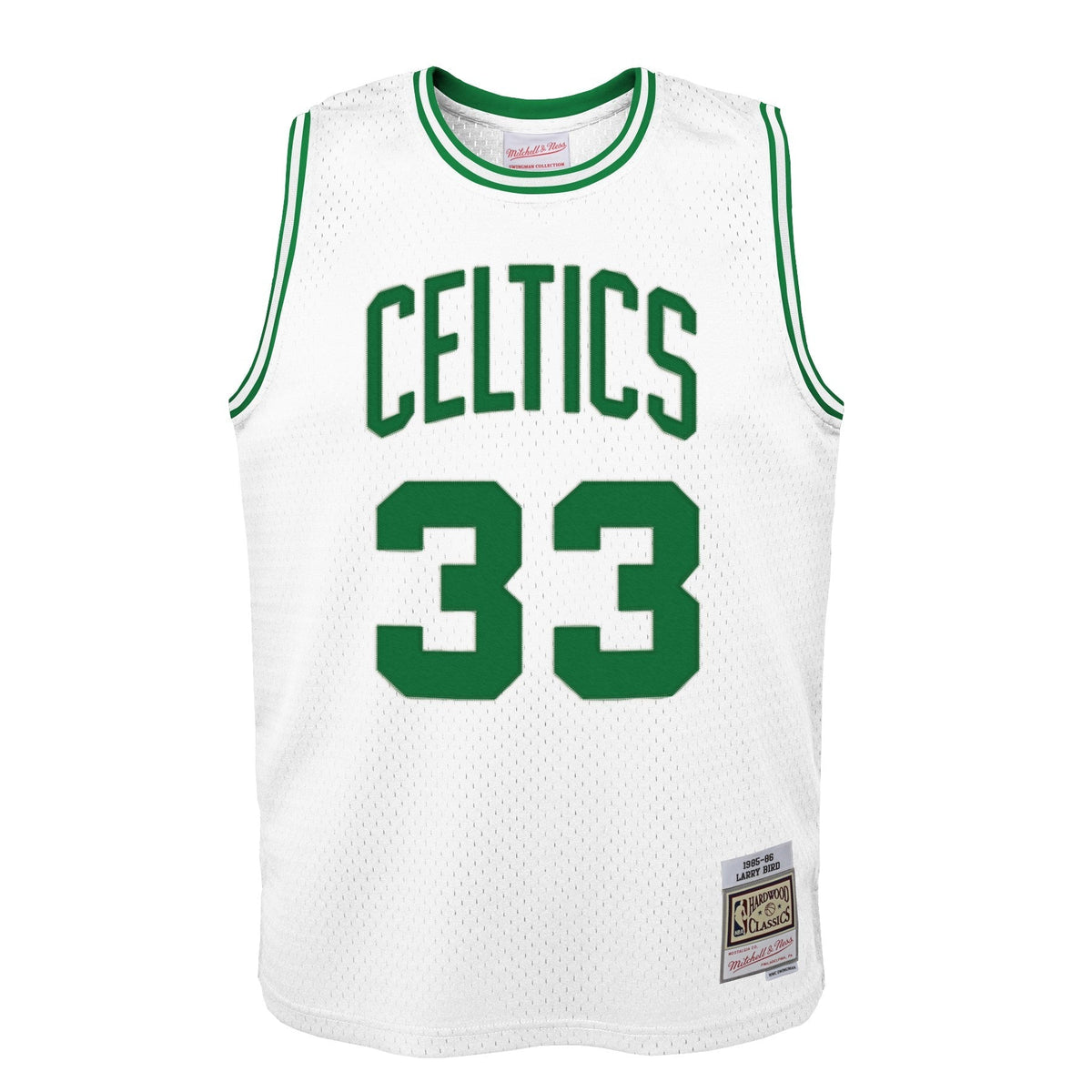 Boston Celtics Larry Bird Mitchell & Ness White 1985-86 Hardwood Classics Swingman Jersey
