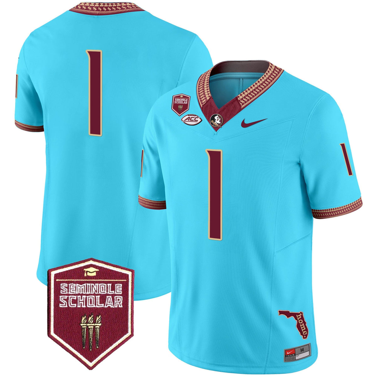 Men's Florida State Seminoles 2025 Seminole Scholar Patch Vapor Limited Jersey - All Stitched