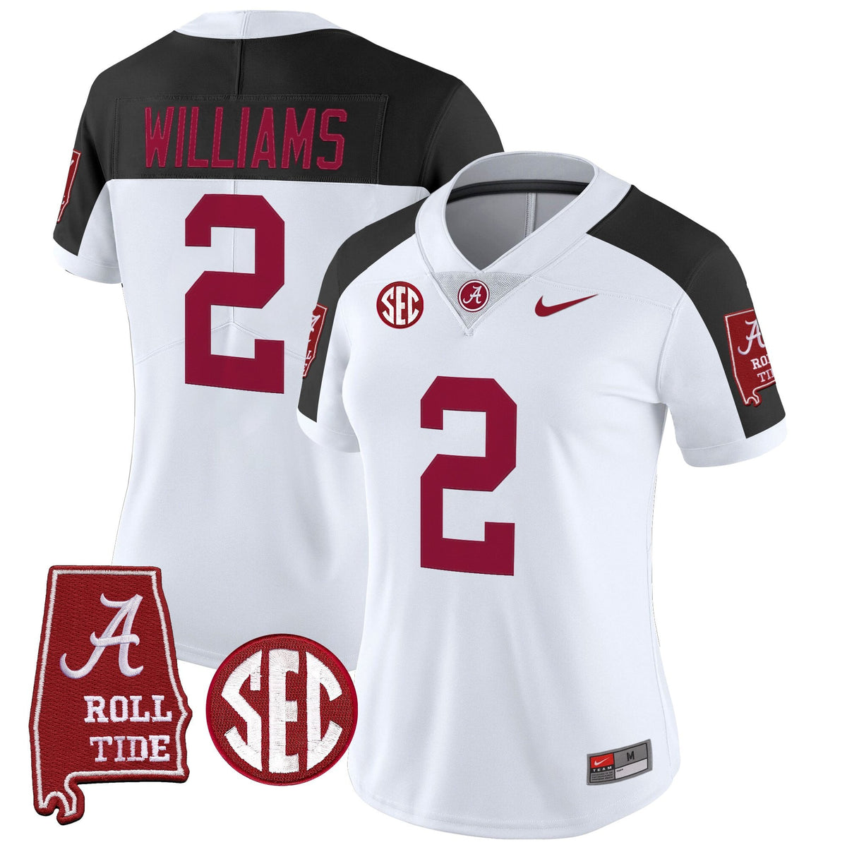 Women's Alabama Crimson Tide 2025 Vapor Limited Jersey - Alabama Map - All Stitched