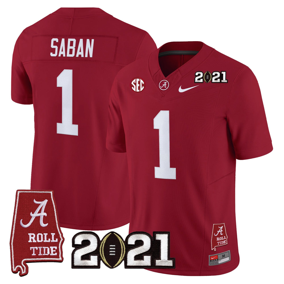 Men's Alabama Crimson Tide '2021 CFP National Championship' Vapor Limited Jersey - Alabama Map - All Stitched