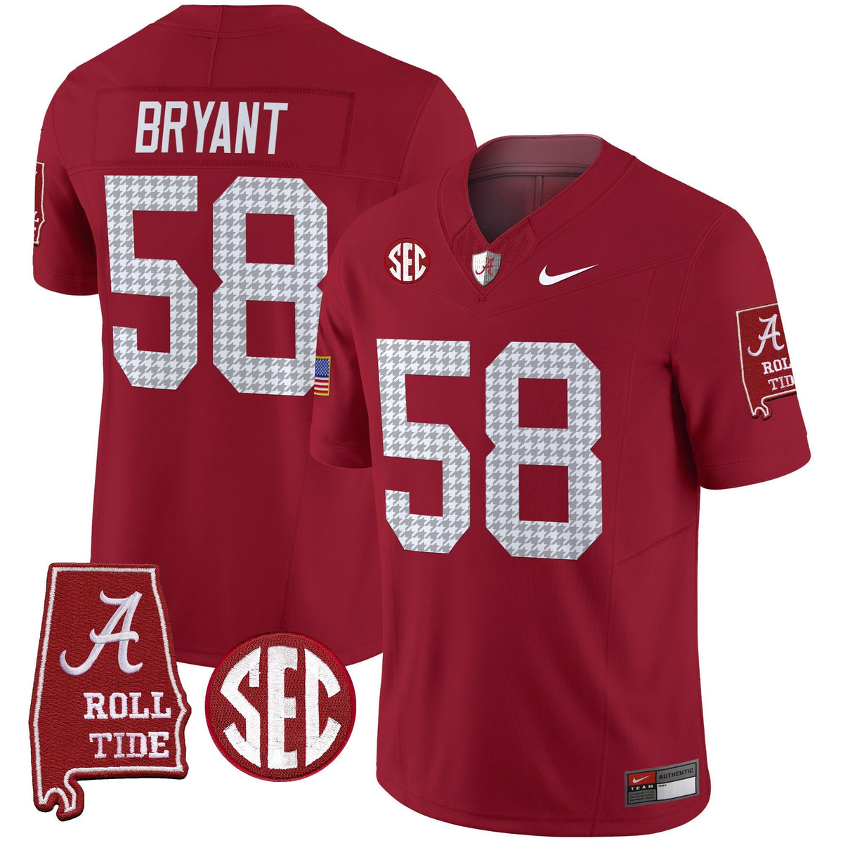 Men's Alabama Crimson Tide Pro Combat Vapor Limited Jersey - All Stitched