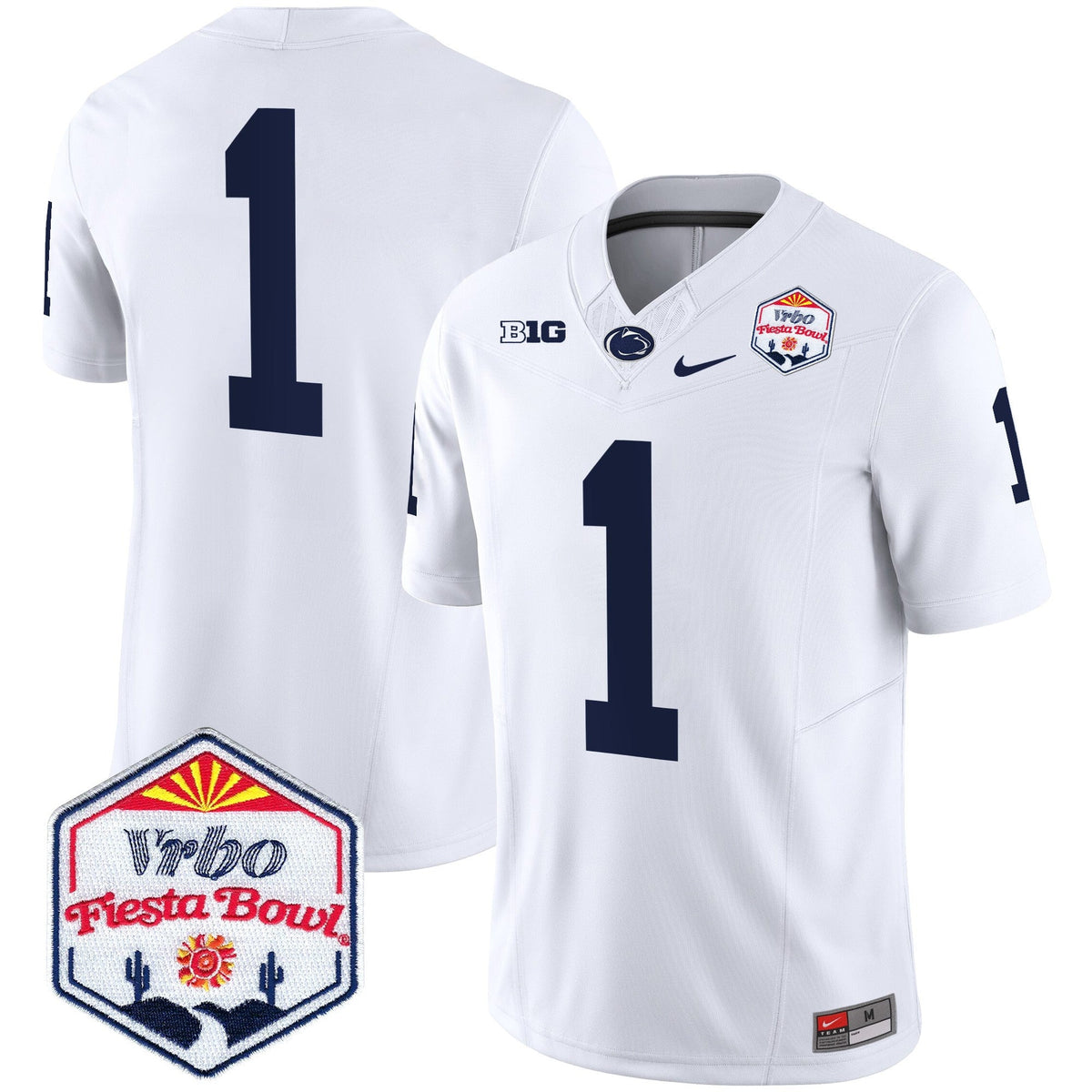Men's Penn State Nittany Lions 2024 The Fiesta Bowl Patch Vapor Limited Jersey - All Stitched