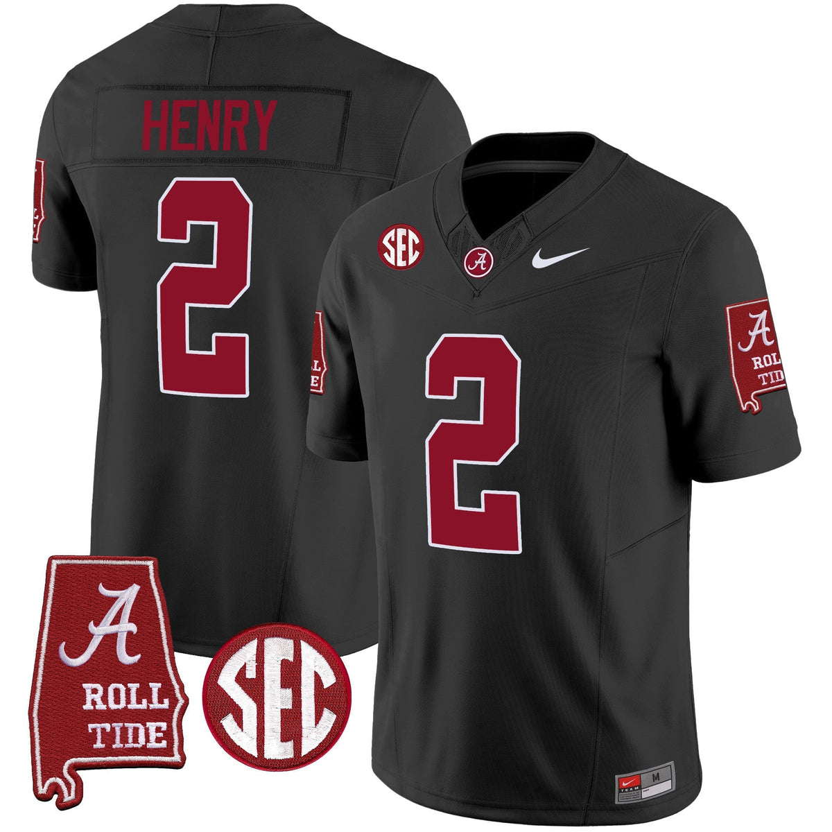 Men's Alabama Crimson Tide Vapor Limited Jersey V5 - Alabama Map - All Stitched