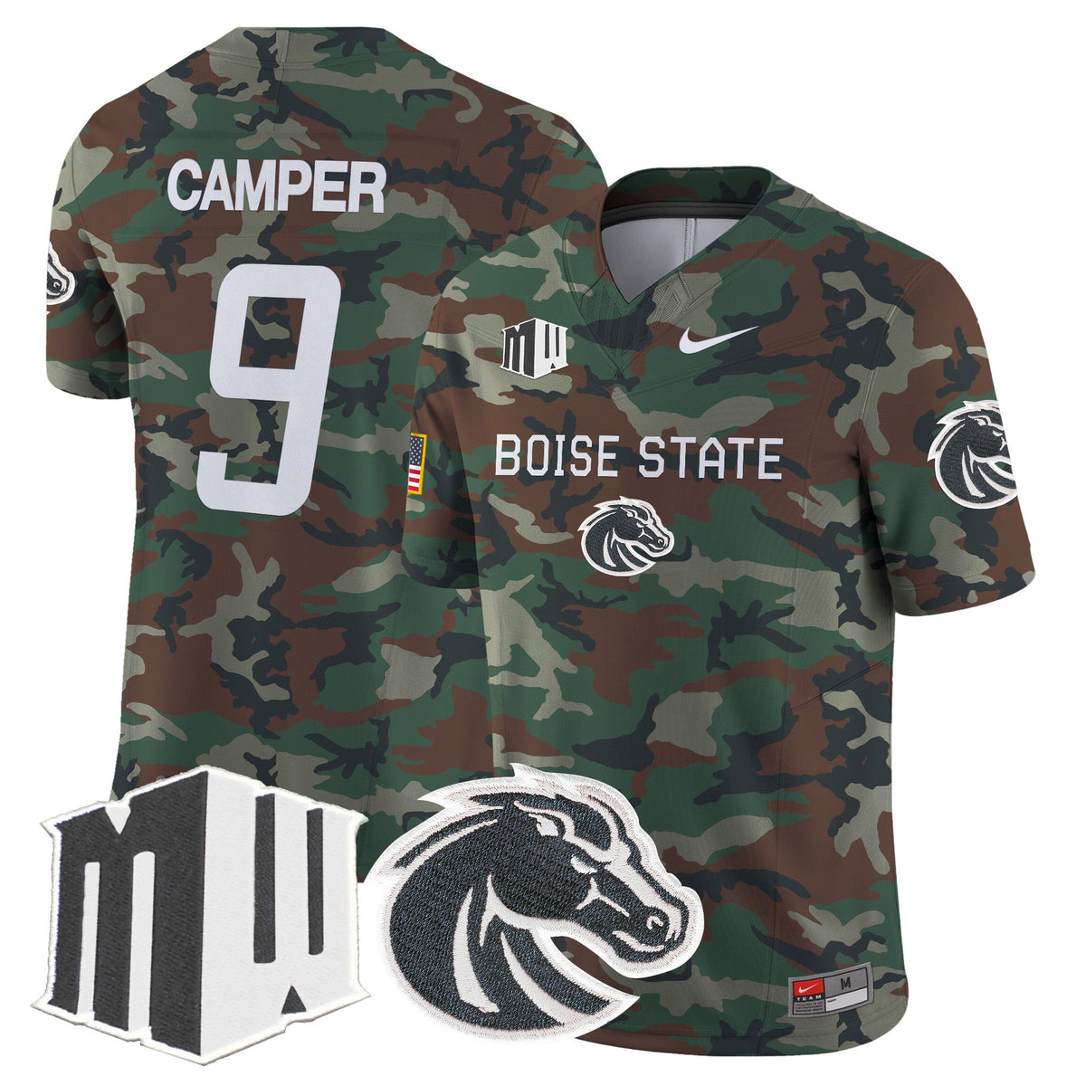 Boise State Broncos 2024 Military Vapor Limited Jersey - All Stitched