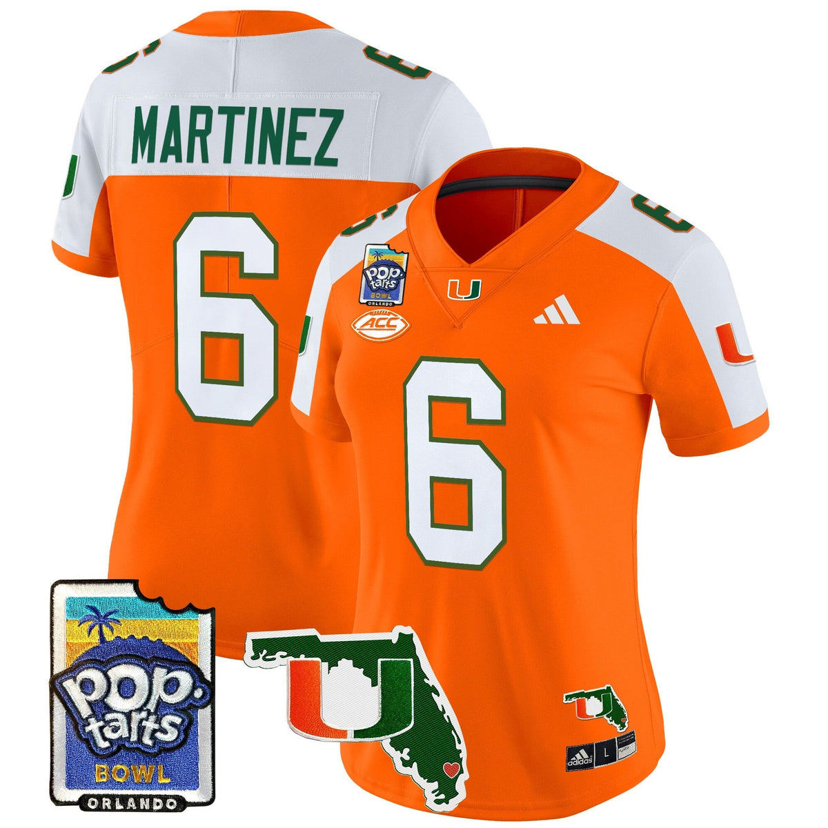 Women's Miami Hurricanes 2025 PopTarts Bowl Patch Vapor Limited Jersey - All Stitched