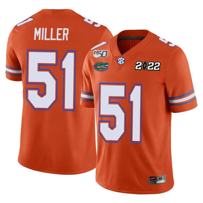 Men's Florida Gators Football 150th Anniversary Patch Players Jersey Collection - All Stitched