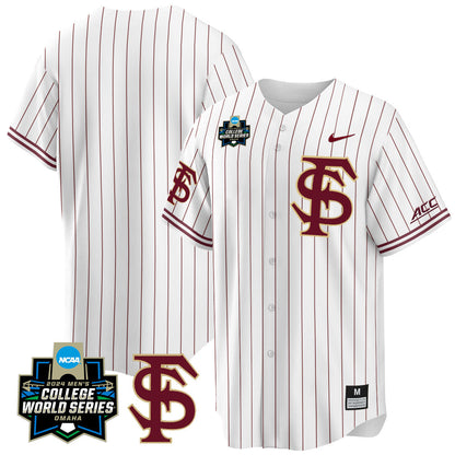Men's Florida State Seminoles 2024 College World Series Vapor Premier Limited Jersey V1 - All Stitched