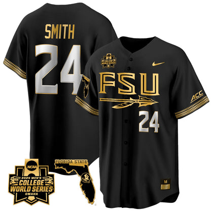 Men's Florida State Seminoles 2024 College World Series Vapor Premier Limited Jersey V2 - All Stitched