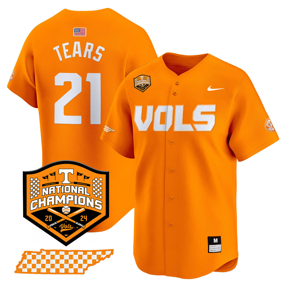 Women's Tennessee Volunteers 2024 National Champions Vapor Premier Limited Jersey V1 - All Stitched