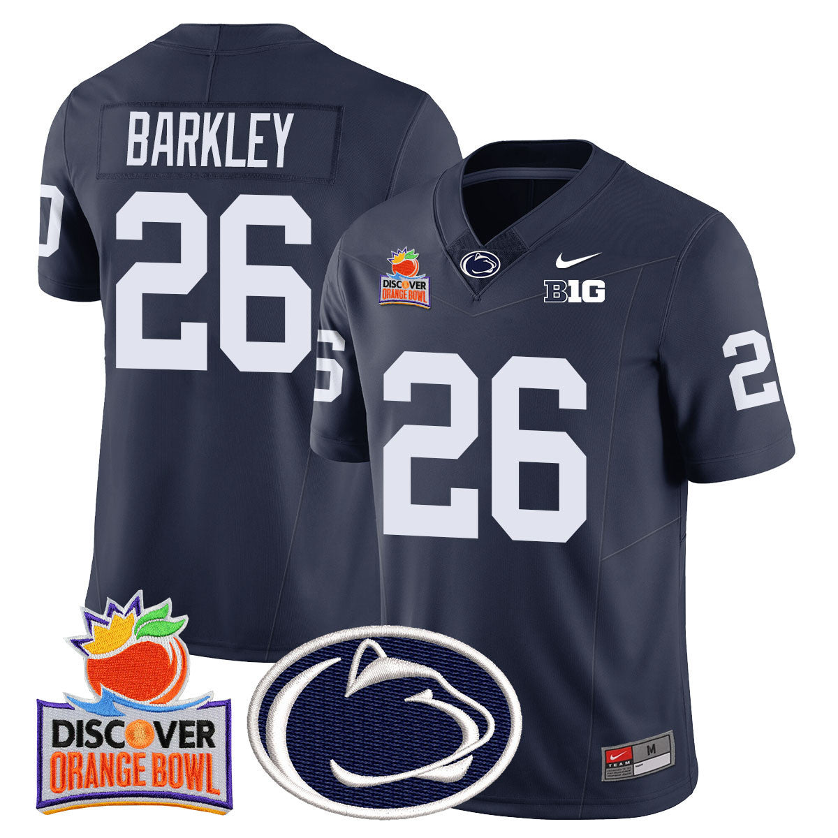 Men's Penn State Nittany Lions 2024 Orange Bowl Jersey N1 - All Stitched