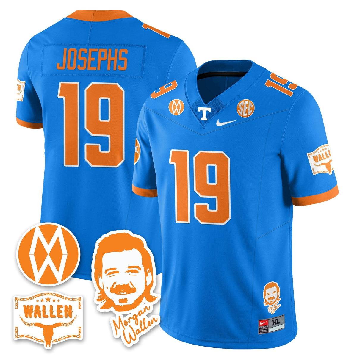 Men's Tennessee Volunteers Morgan Wallen 2025 Jersey - All Stitched