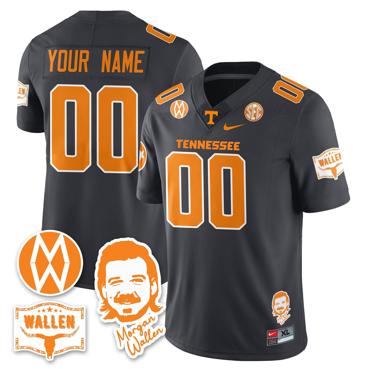 Men's Tennessee Volunteers Morgan Wallen 2025 Jersey - All Stitched