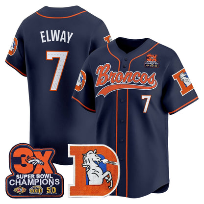 DEN Throwback Vapor Baseball Jersey - All Stitched