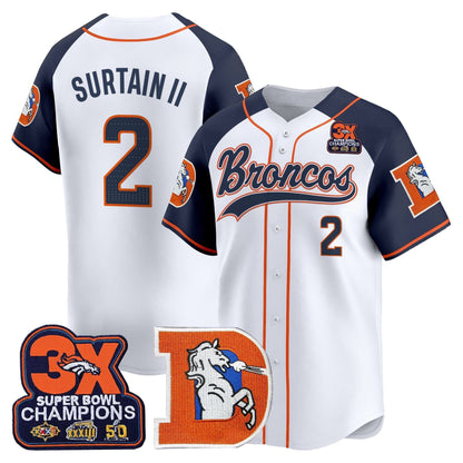 DEN Throwback Vapor Baseball Jersey - All Stitched