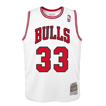 Chicago Bulls Scottie Pippen Mitchell & Ness White Hardwood Classics Swingman Jersey