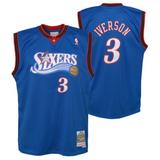 Philadelphia 76ers Allen Iverson Mitchell & Ness Blue 1999-2000 Hardwood Classics Swingman Jersey