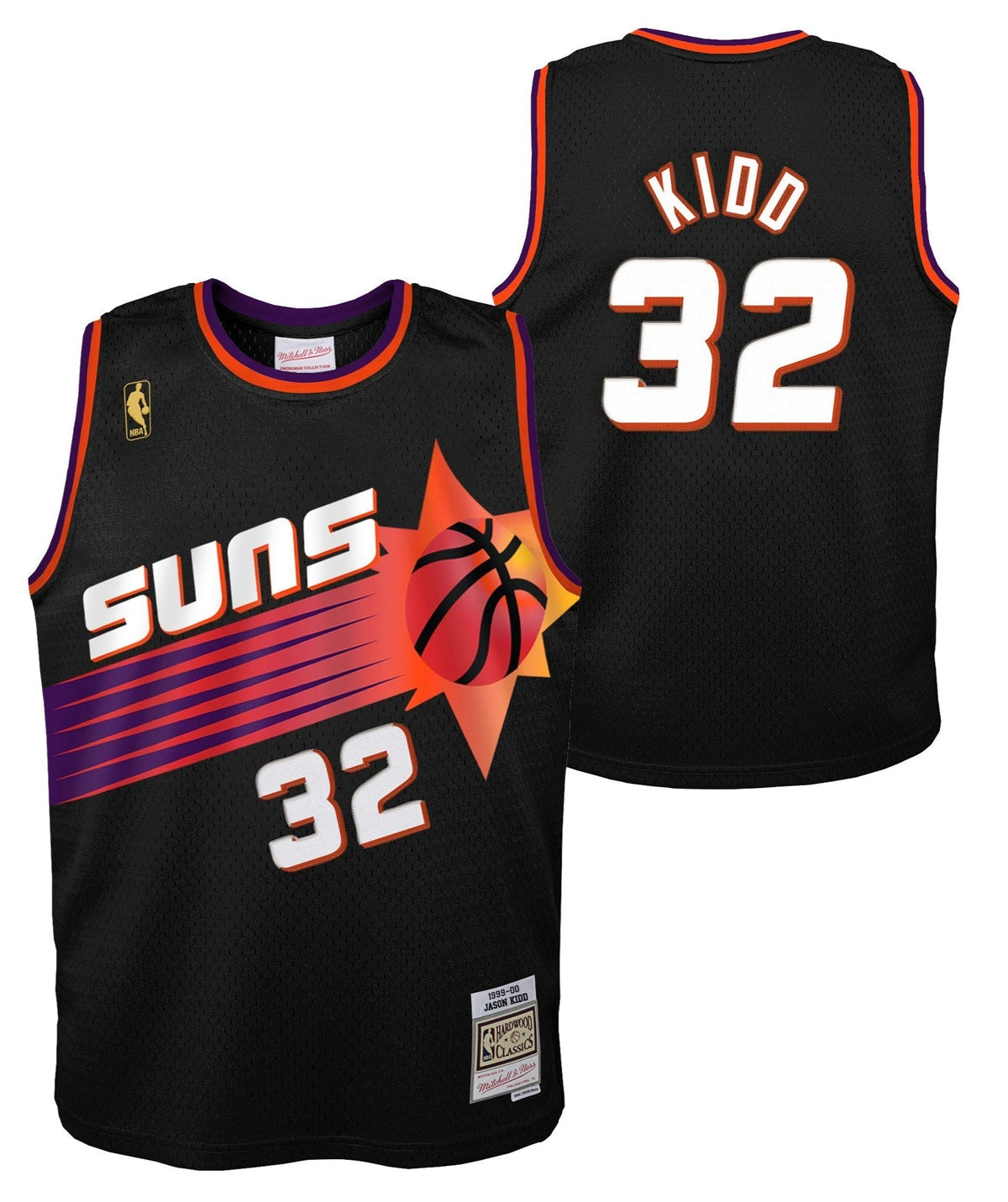 Phoenix Suns Jason Kidd Mitchell & Ness Black 1996-97 Hardwood Classics Swingman Jersey