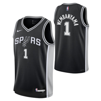 San Antonio Spurs Victor Wembanyama Nike Black Swingman Icon Jersey