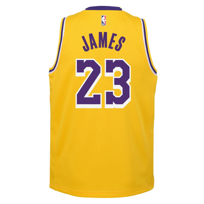 Los Angeles Lakers LeBron James Nike Gold Swingman Jersey - Icon Edition