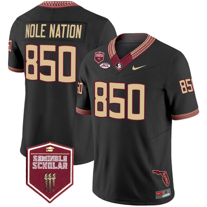 Men's Florida State Seminoles 2025 Seminole Scholar Patch Vapor Limited Jersey - All Stitched