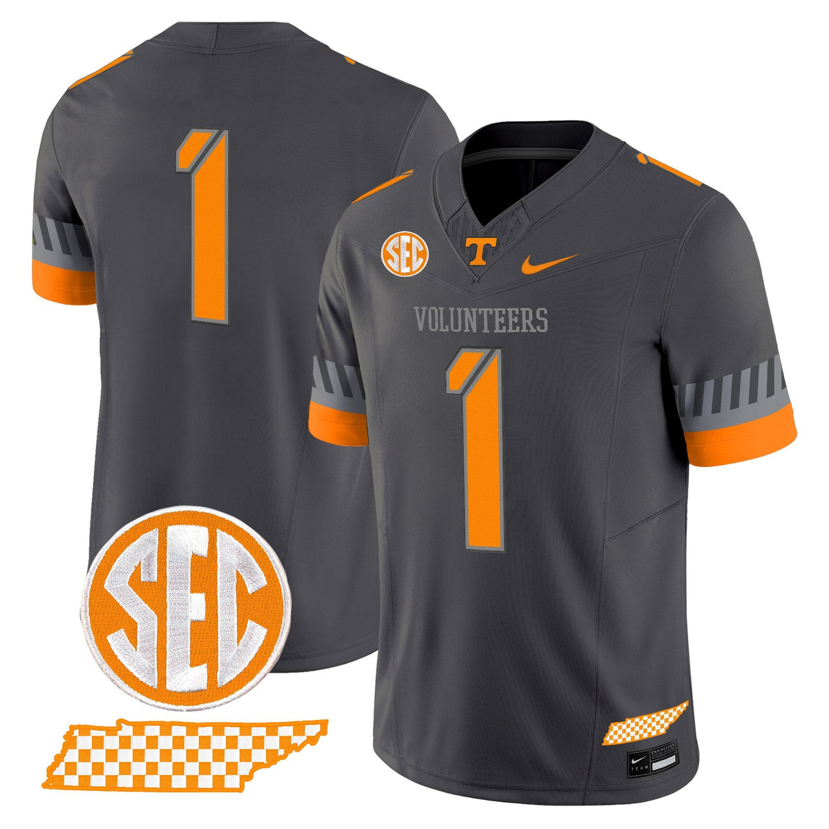 Men's Tennessee Volunteers 2025 'Smokey Grey Series' Vapor Limited Jersey V2 - All Stitched