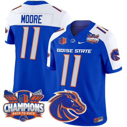 Men's Boise State Broncos 2024 Back To Back Champions Vapor Limited Jersey - All Stitched