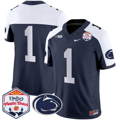 Men's Penn State Nittany Lions 2024 The Fiesta Bowl Patch Vapor Limited Jersey - All Stitched