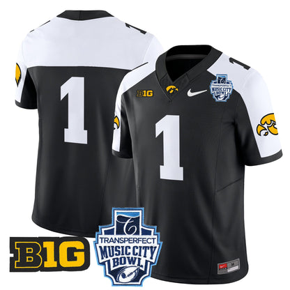 Men's Iowa Hawkeyes 2024 Music City Bowl Vapor Limited Jersey - All Stitched