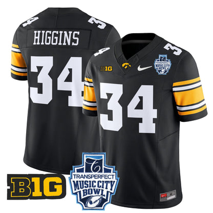 Men's Iowa Hawkeyes 2024 Music City Bowl Vapor Limited Jersey - All Stitched