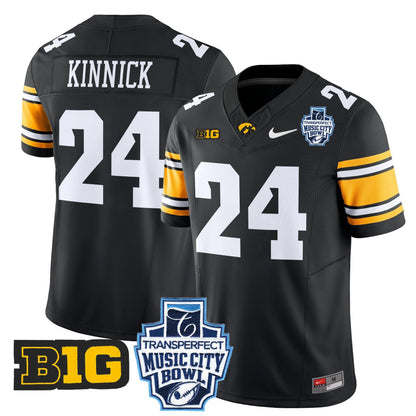 Men's Iowa Hawkeyes 2024 Music City Bowl Vapor Limited Jersey - All Stitched