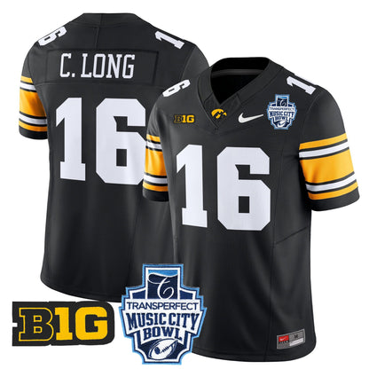 Men's Iowa Hawkeyes 2024 Music City Bowl Vapor Limited Jersey - All Stitched