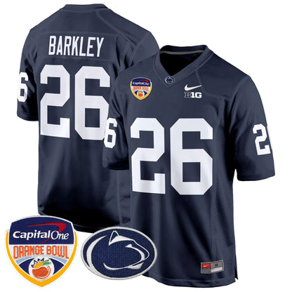 Men's Penn State Nittany Lions Orange Bowl Patch Game Jersey - All Stitched
