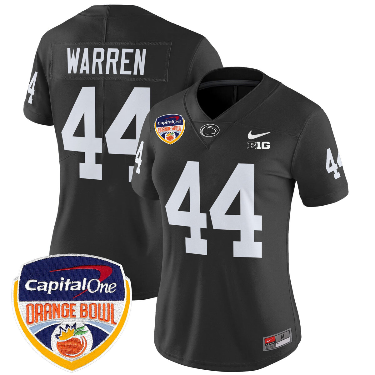 Women's Penn State Nittany Lions Orange Bowl Patch Vapor Limited Jersey V2 - All Stitched