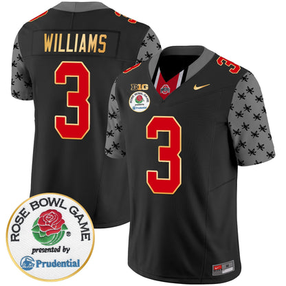 Men's Ohio State Buckeyes Rose Bowl Gold Trim Vapor Limited Jersey - All Stitched