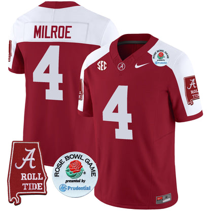 Men's Alabama Crimson Tide Rose Bowl Patch Vapor Limited Jersey - All Stitched