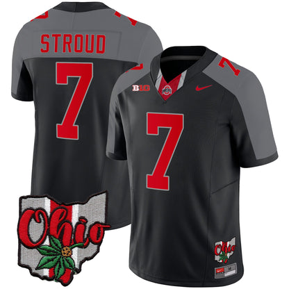 Men's Ohio State Buckeyes 2023 Gray Alternate Jersey V2 - Stitched