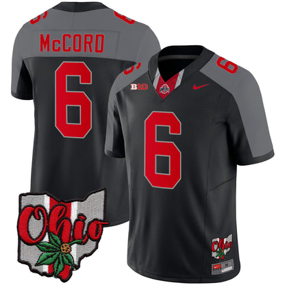 Men's Ohio State Buckeyes 2023 Gray Alternate Jersey V2 - Stitched
