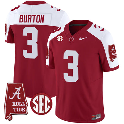 Men's Alabama Crimson Tide Vapor Limited Jersey V3 - Alabama Map - All Stitched