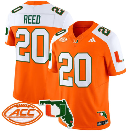 Men's Miami Hurricanes 2024 Florida Patch Vapor Limited Jersey - All Stitched