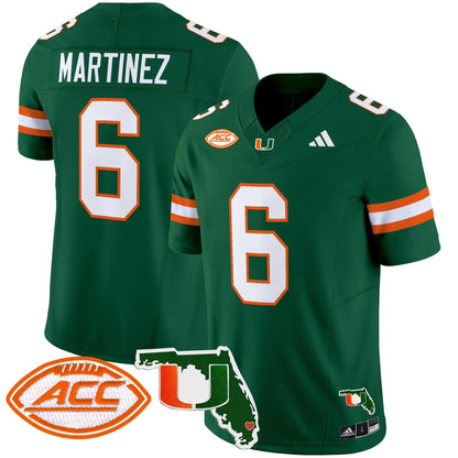 Men's Miami Hurricanes 2024 Florida Patch Vapor Limited Jersey - All Stitched