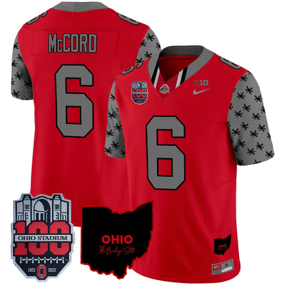 Men's Ohio State Buckeyes 100th Anniversary Patch Vapor Limited Jersey - All Stitched
