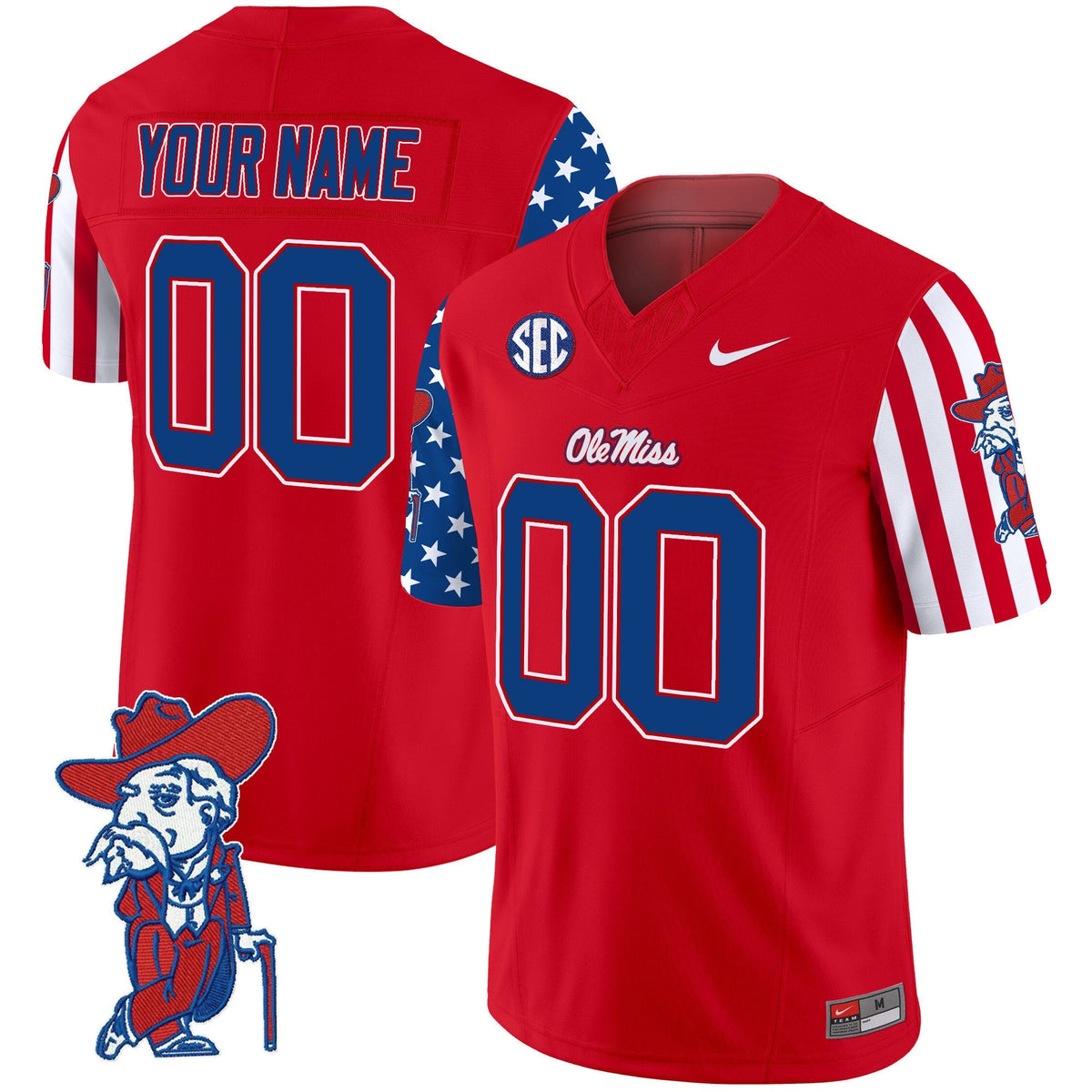 Ole Miss Rebels American Style Vapor Limited Custom Jersey - All Stitched