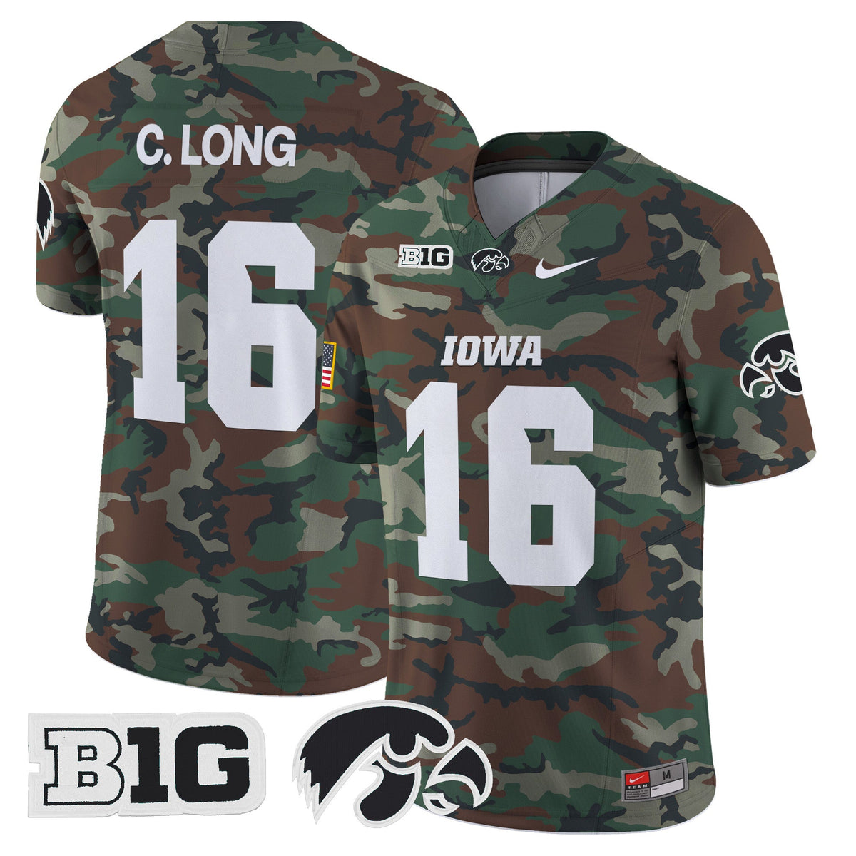 Iowa Hawkeyes 2024 Military Vapor Limited Jersey - All Stitched