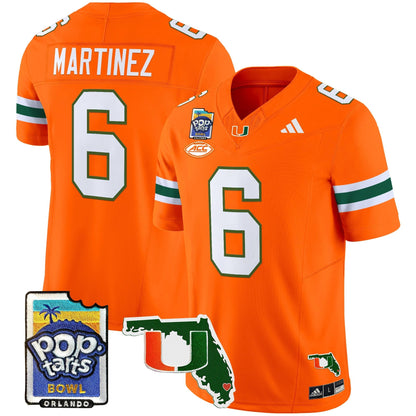 Men's Miami Hurricanes 2025 PopTarts Bowl Patch Vapor Limited Jersey - All Stitched