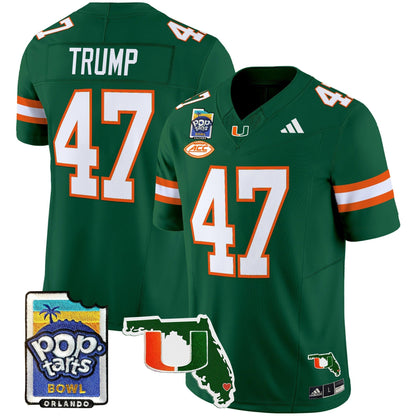 Men's Miami Hurricanes 2025 PopTarts Bowl Patch Vapor Limited Jersey - All Stitched
