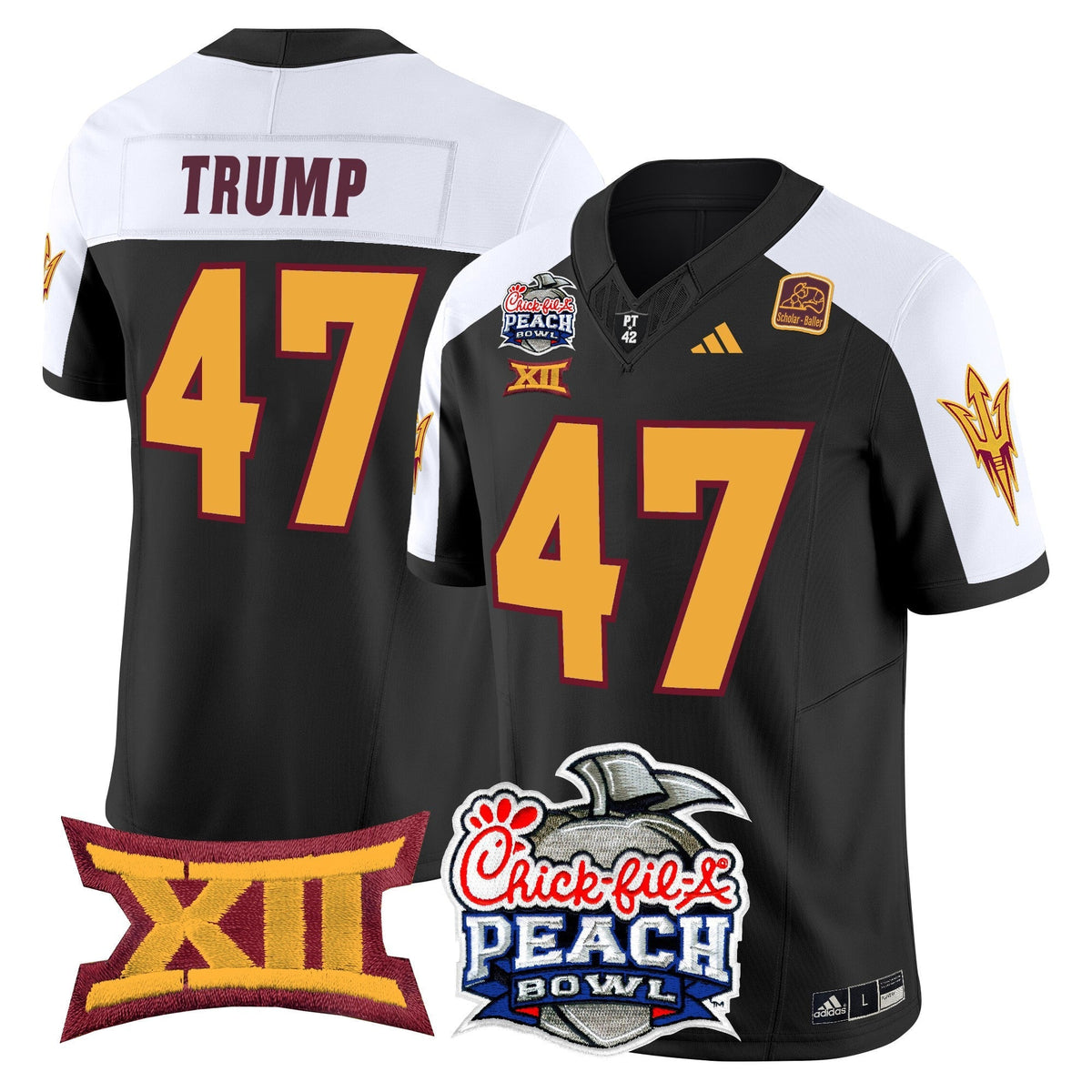 Men's Arizona State Sun Devils 2025 Peach Bowl Vapor Limited Jersey - All Stitched