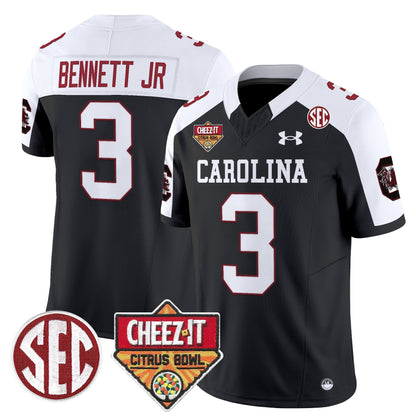 Men's South Carolina Gamecocks 1980 Throwback Cheez-It Citrus Bowl Patch Vapor Limited Jersey - All Stitched