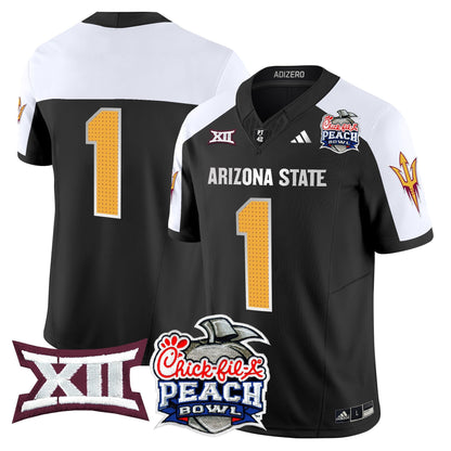 Men's Arizona State Sun Devils 2025 Peach Bowl Vapor Limited Jersey - All Stitched